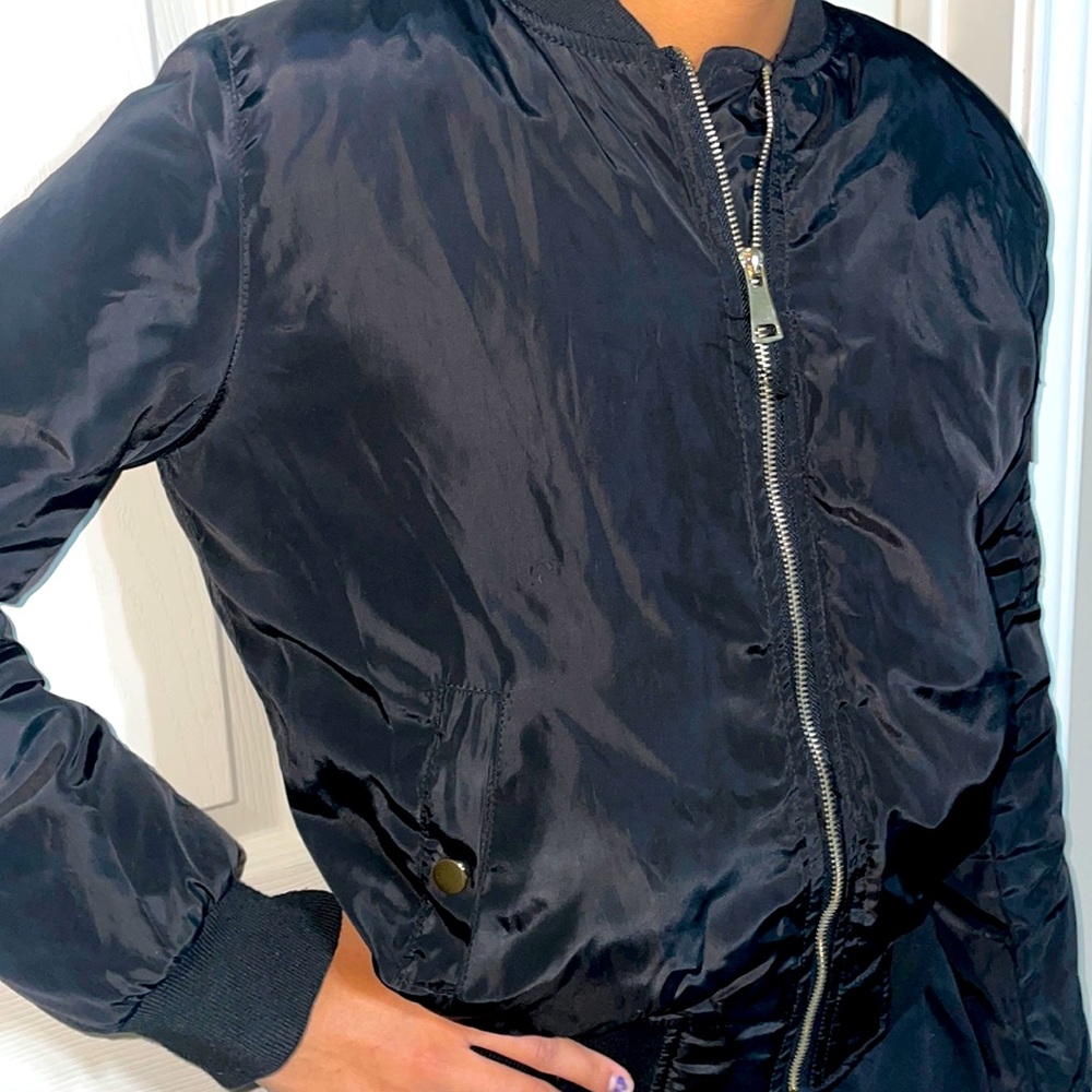 Black Retro Jacket with Gold Accent